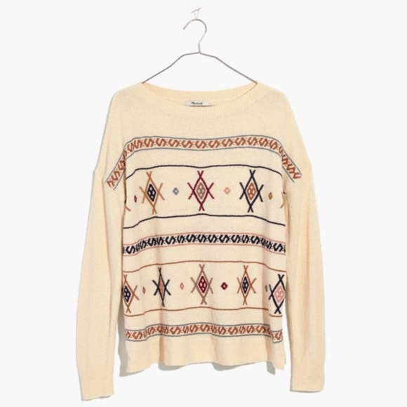 Madewell Sweaters - madewell embroidered reseda pullover sweater